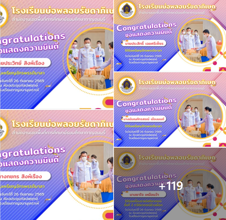 รับพระราชทานเครื่องราชอิสริยาภรณ์ชั้นต่ำกว่าสายสะพายและเหรียญจักรพรรดิมาลา